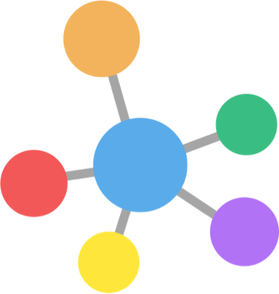 SciGenie brandmark with colorful atom-like circles